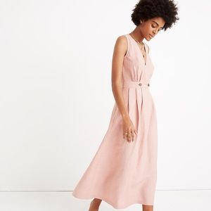 Button-Waist Wrap Midi Dress — size 00 — Madewell